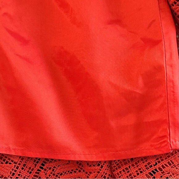 ANTHROPOLOGIE 8 MAEVE *RARE* Wine Red Prima Geo Lace Handkerchief Dress HTF - Picture 9 of 15